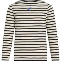 Calvin Klein Genser - Boatneck Stripe - Turtledue/Ck Black Small - - 14 år (164) - Genser