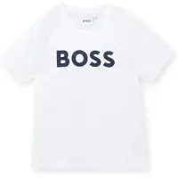 BOSS T-skjorte - Hvit m. Navy - - 12 md - T-skjorte