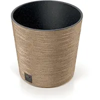 Prosperplast blomsterpotte med innleggsdel lys brun Furu Round 30 cm