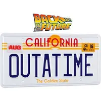 Doctor Collector Tilbake Til Fremtiden Delorean Replika Av Outatime-nummerplaten