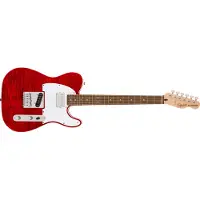 Squier Affinity Series Telecaster FMT SH Laurbær Gripebrett Crimson Red Transparent