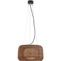 Bover utendørs pendellampe Fora S, grafittbrun/brunØ 50 cm