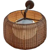 Bover utendørs vegglampe Fora A, grafittbrun/brun, Ø 50 cm, E27