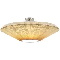 Bover Siam 80 taklampe, nikkel/cremefarget, plast