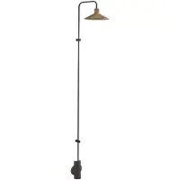 Bover LED-vegglampe Platet A/06, svart/antikk messingfarge