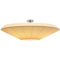 Bover taklampe Siam 120, høyde 36 cm, nikkel/cremefarget