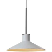 Bover LED-hengelampe Platet, svart/grå, Ø 20 cm