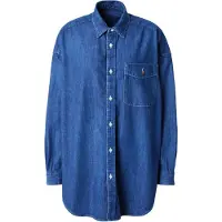 Ralph Lauren for woman. 211959035001 Oversize Fit denim shirt blue (S), Casual, Cotton, Long sleeve