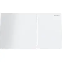 Geberit Sigma70 betjeningsplade til dobbeltskyl, square: Hvid, B=25cm