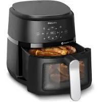 Philips 2000 Series NA221 - Varmluftsteker - 4.2 liter - 1.5 kW - svart / sølv