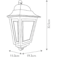 ELSTEAD Utendørs vegglampe Deco Lane, grønn, lykt, aluminium, IP44