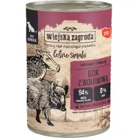 Wiejska zagroda Økonomipakke Dog 24 x 400 g - Villsvin med okse