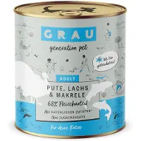 Grau Økonomipakke kornfri Gourmetgryte 12 x 800 g - Kalkun, laks, makrell