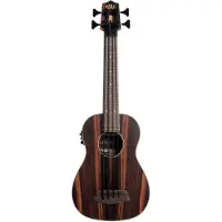 Kala Fretted U-Bass Electro-Acoustic Ukulele Striped Ebony