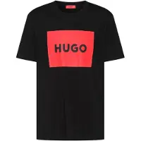 HUGO for man. 50467952 T-shirt Dulive black (M), Casual, Cotton, Short sleeve, Sustainable