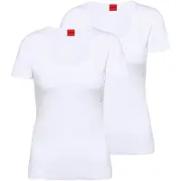 HUGO for woman. 50469660 Set 2 T-shirts Twin white (S), Homewear, Cotton