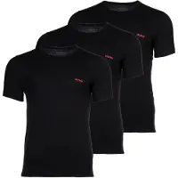 HUGO for man. 50493972 Pack 3 Cotton vests black (M), Casual, Homewear, Short sleeve