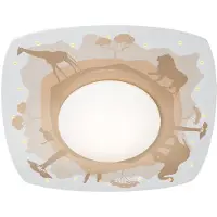 Elobra Scandi Savanne taklampe, oransje, 58 cm, tre