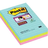 Post It Super Sticky 101x152mm 90 Sheets 3 Selvklebende Notater