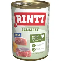 Rinti Økonomipakke Sensible 24 x 400 g - Kalkun & Gulrot