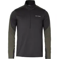 Vaude Men's Livigno Halfzip II, mellomlag, herre, svart/grønn
