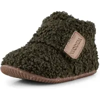 Woden Tøfler - Kim - Teddy - Dark Olive - - 19 - Babysko