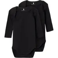 Name it Body I/e - Noos - NbnBody - 2-pack - Svart - - 2 år (92) - Langermet Body