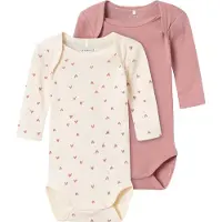 Name it Body I/e - Noos - NbfBody - 2-pack - Smørkrem - - 56 - Langermet Body