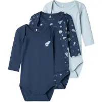 Name it Body I/e - Noos - NbmBody - 3-pack - Dark Denim - - 56 - Langermet Body