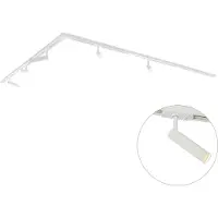 QAZQA Moderne skinnesystem med 5 spotlights hvitt 1-fase - Iconic Ivy