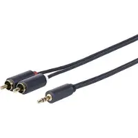 VivoLink - Lydkabel - mini-phone stereo 3.5 mm hann til RCA hann - 5 m - dobbeltisolert