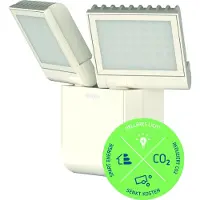 Theben utendørs LED-vegglampe theLeda S17-100L, hvit, 2 lyskilder.