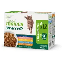Trainer Natural Cat Økonomipakke Natural Trainer strimler i saus 24 x 85 g - Blandet pakke (kylling, laks, tunfisk, kalkun)