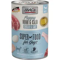 Mac'S Puppy Superfood 6 x 400 g - Kylling og kalvekjøtt