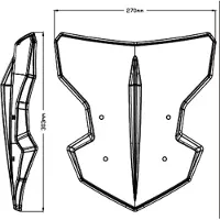 Puig New Generation Sport Yamaha Mt03 2020-2025 Sportsvindskjerm