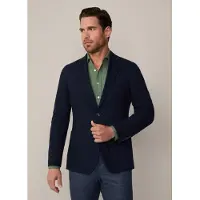 Hackett London for man. HM443415 American navy textured jacket (40/32), Casual, Party, Cotton, Classic, Long sleeve