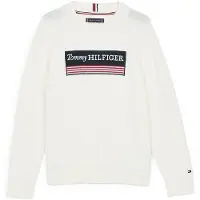 Tommy Hilfiger Genser - Strikk - Ivory Petal m. Flagg - - 8 år (128) - Genser