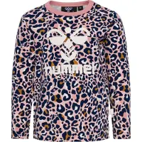Hummel Genser - hmlMarie - Pale Mauve m. Leopard Mønster/Logo - - 68 - Genser