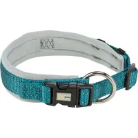 Jolly Paw Collar,x-wide,neo.pad.,L–XL:53–62cm/40mm,petrol/light grey