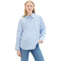 Tom Tailor Striped Poplin Skjorte Med Lange Ermer