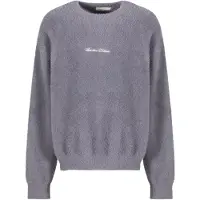 Another Cotton Lab Chest Logo Mohair Strikket genser grå
