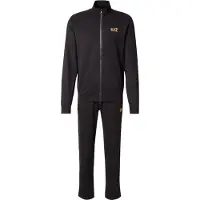 EA7 for man. 8NPV61_PJVRZ Regular fit black tracksuit (M), Casual, Sport, Cotton, Multisport, Long sleeve
