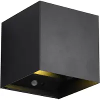 TRIO LED oppladbar utendørs vegglampe Talent, svart, bredde 10 cm Sensor