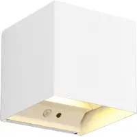 TRIO LED oppladbar utendørs vegglampe Talent, hvit, bredde 10 cm, sensor