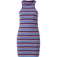 Superdry for woman. W8011412A Vintage Stripe Racer logo dress brown (M), Casual, Purple, Sleeveless / Straps, Organic Cotton, Sustainable