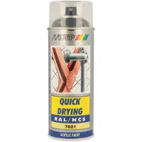 Motip Ral 7021 spraymaling, høyglans svartgrå, 400 ml