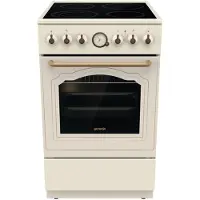 Gorenje Classico GECS5B70CLI - Komfyr - med dampfunksjon - frittstående - bredde: 50 cm - dybde: 59.4 cm - høyde: 85 cm - med selvrens - elfenben