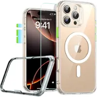 ESR Classic Hybrid Halolock MagSafe-etui + herdet glass for iPhone 16 Pro Max - Klar