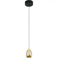 Highlight Golden Egg hengelampe, rav/gull, Ø 13 cm, glass/metall