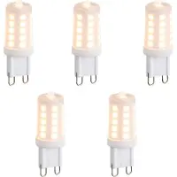 LUEDD Sett med 5 G9 dimbare LED-pærer opal 3W 250lm 2200K